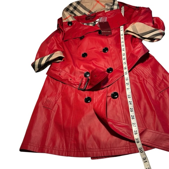 NWT BUDUTURRY Red Polyester Short Sleeve Raincoat Sz Lrg - Picture 10 of 12